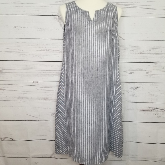 J. Jill Dresses & Skirts - J. Jill • Love Linen Striped Sleeveless Dress